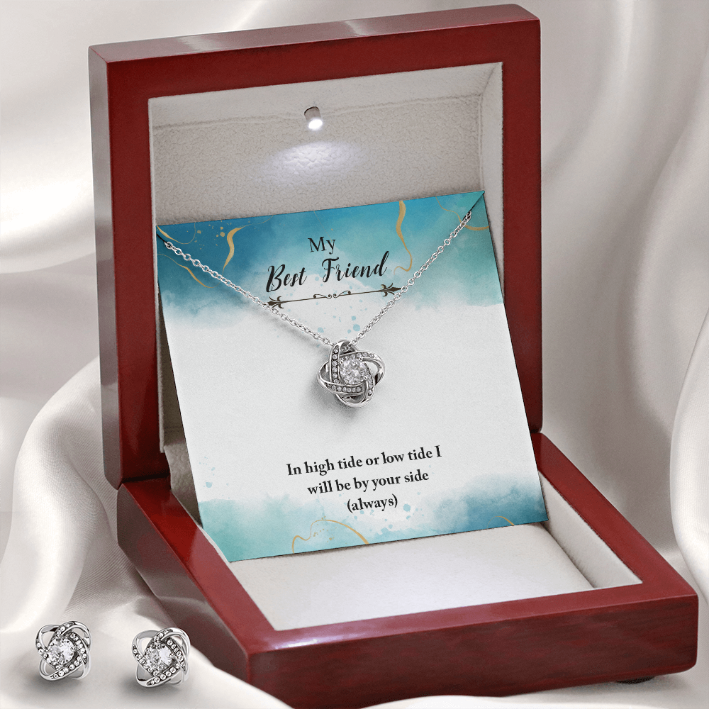 Love Knot Necklace & Earring Set