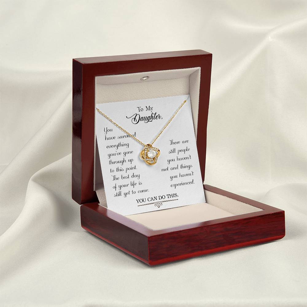 To My Daughter - Love Knot Necklace - PRICE INCLUDES SHIPPING