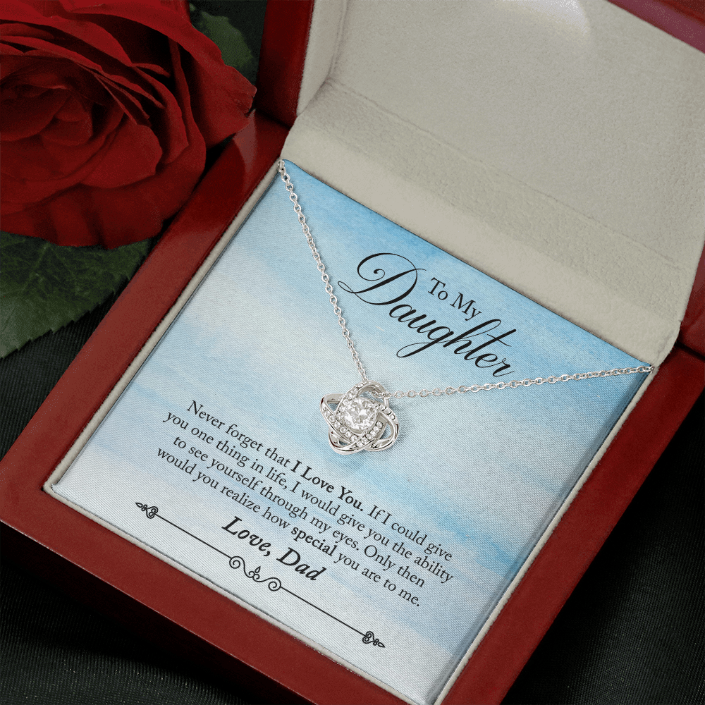 To My Daughter - Love Knot Necklace - PRICE INCLUDES SHIPPING