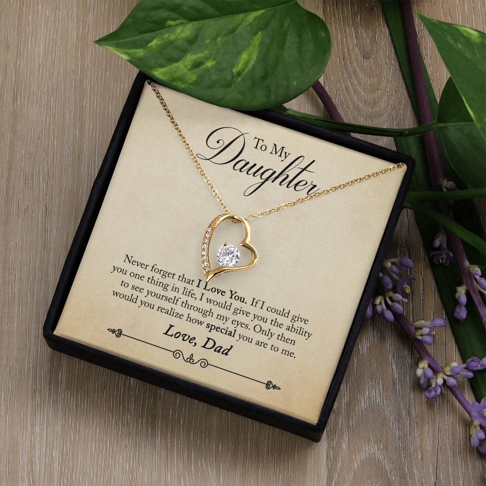 To My Daughter - Forever Love Necklace - PRICE INCLUDES SHIPPING