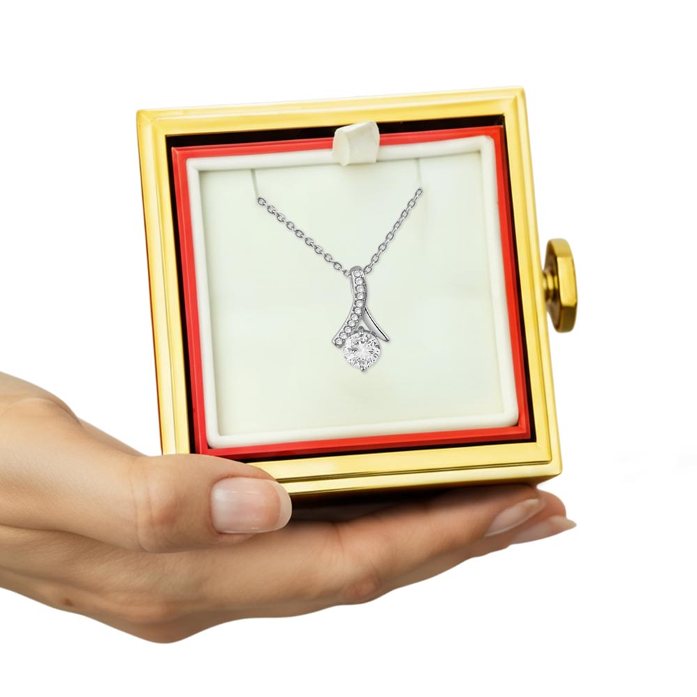 Rotating Rose Gift Box with Alluring Beauty Pendant Necklace - FREE SHIPPING